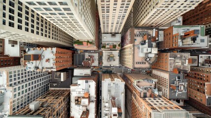 Fototapeta premium city from elevated viewpoints generative ai
