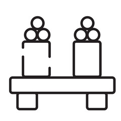 Japanese Rice Sushi Line Icon