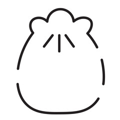 Meal Pork Steamed Line Icon