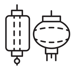 Chinese Decoration Japanese Line Icon