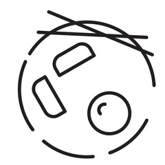 Chinese Dumplings Food Line Icon