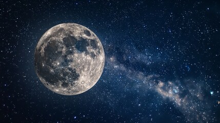 Fototapeta premium moon and stars at night generative ai