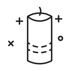 fireworks medieval party line icon