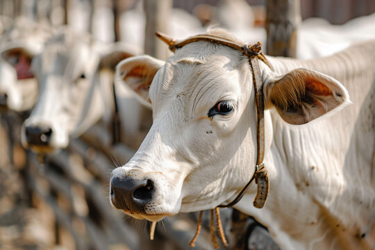 Cattle,cows ( sapi ) in animal markets to prepare sacrifices on Eid al-Adha.