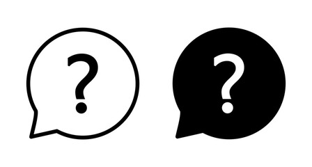 Question Icon vector isolated on white background. Question mark sign. help icon. Faq