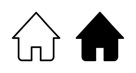 Fototapeta premium Home icon vector isolated on white background. House vector icon. Address