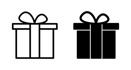 Gift icon vector isolated on white background. gift vector icon.  birthday gift