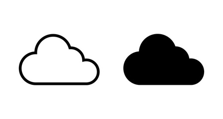 Cloud icon vector isolated on white background. cloud computing icon
