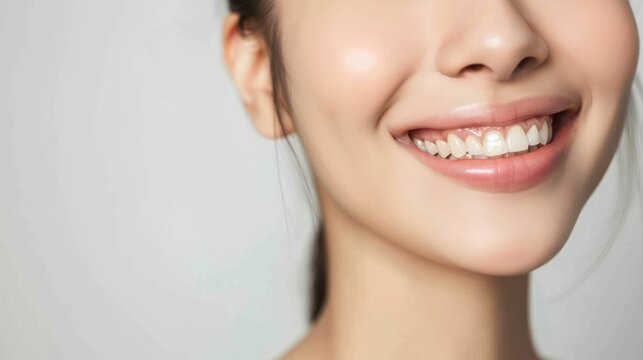 smile of beautiful woman with healthy white teeth. Close-up, High quality photos