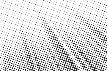 Abstract Halftone Vector Banner Background with Vintage Grunge Effects