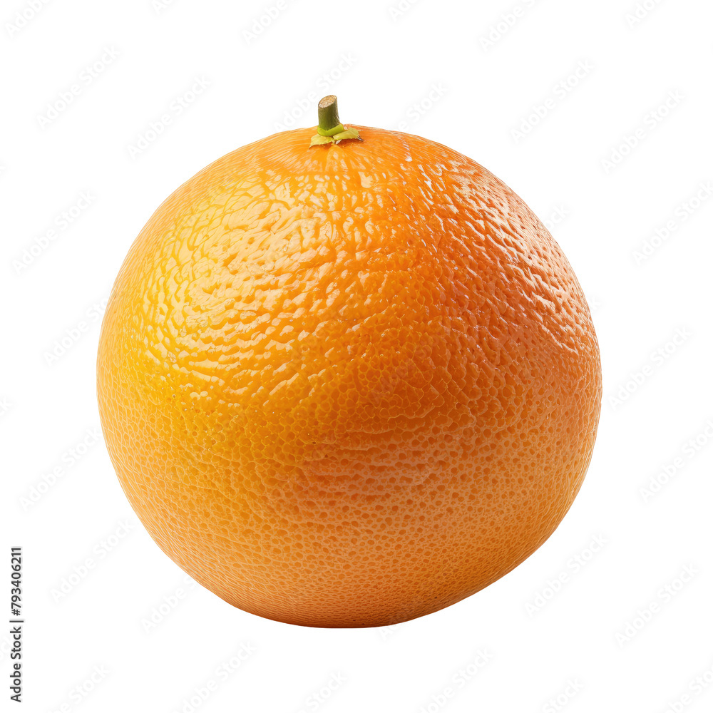 Poster a vibrant grapefruit isolated on a transparent background with a clipping path included