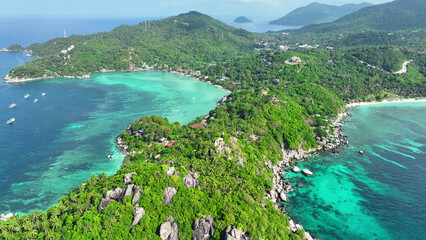 Tao Island, a serene haven, offers secluded beaches, lush greenery, and crystal-clear waters-a...