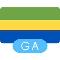 Gabon Icon - obrazy, fototapety, plakaty
