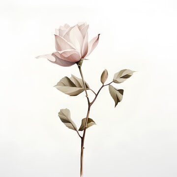 Flower rose isolated on white background. Vector illustration for your design