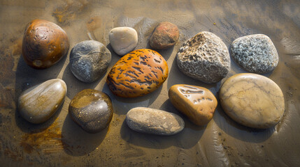 Beautiful beach rocks