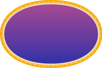 Embroidery oval decoration