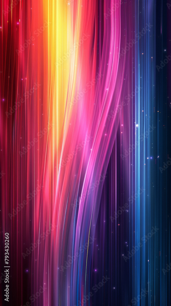 Poster abstract vibrant streaks of colorful light - beautiful abstract image featuring streaks of multicolo