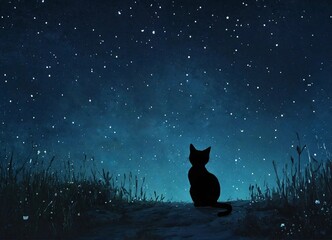 cat in the night