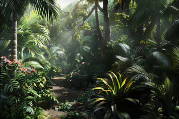 Green beautifull jungle background,