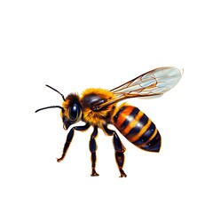 Honey Bee on a Yellow Dandelion 4k