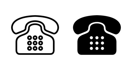 Telephone icon vector isolated on white background. Phone icon vector. Call icon vector.