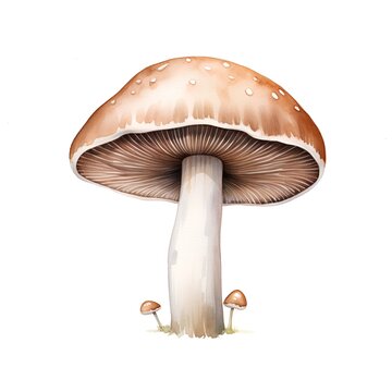 Mushroom. Watercolor illustration. Isolated on white background
