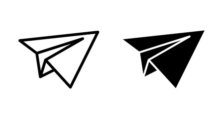 Plane icon vector isolated on white background. Aeroplane vector icon. Flight transport symbol. Travel element illustration. Holiday symbol. Airplane