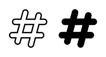 Hashtag icon vector isolated on white background. hashtag vector icon