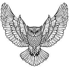 Fototapeta premium eagle owl cartoon svg