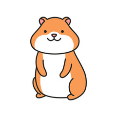 Cute cartoon hamster vector illustration