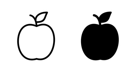 Apple icon vector isolated on white background. Apple vector icon.