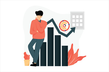 Business Finance Flat Illustration Design