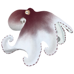Caribbean Reef Octopus ,Illustration Cartoon Design.