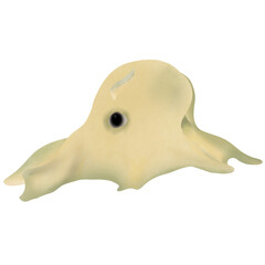 Cute watercolor Dumbo octopus. Deep sea creature illustration cartoon design.