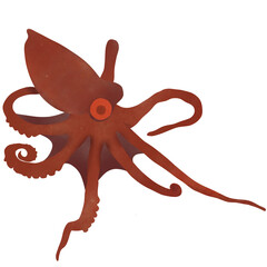 East Pacific Red Octopus, illustration cartoon design.