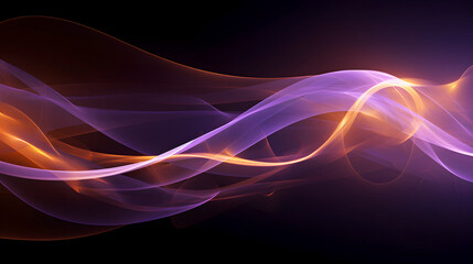 Obraz premium Digital technology purple yellow geometric abstract poster web page PPT background