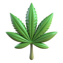 3d icon of marijuana leaf