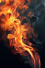 Fototapeta premium fire emoji, energy and power concept, Fire Element