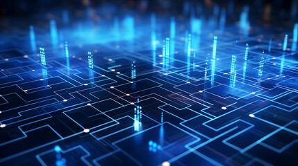 Obraz premium technology digital data protection and cyber security abstract graphic poster web page PPT background