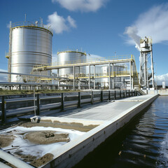 Obraz premium Chemical Installation Guide: Optimizing Space with Holding Tanks