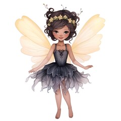 3D digital render of a cute little fairy isolated on white background