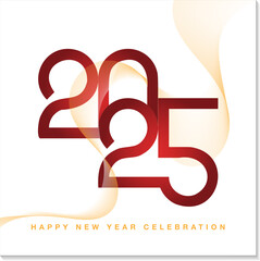 happy new year 2025 design typhography , 2025 new year celebration 