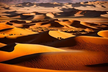 Fototapeta na wymiar Sand dunes in the Sahara Desert,