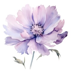 Obraz premium Beautiful vector card with watercolor peony flowers. Illustration
