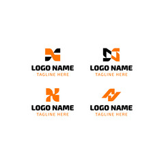 Modern logo letter N vector icon download