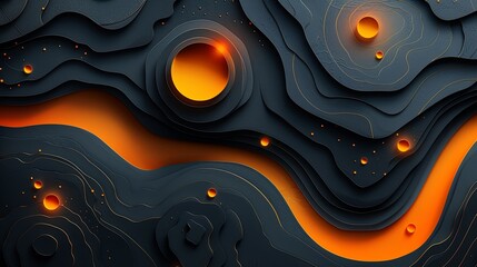 Vibrant abstract design with flowing colorful waves. 3d