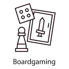 Boardgaming Vector Icon. Design  Icon symbolizing the concept of board gaming.