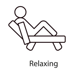 Relaxing Vector Icon. Design Icon representing the concept of relaxation.