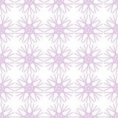 seamless pattern with pink line flowers 