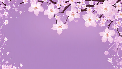 A painting Sakura Blooming Background.